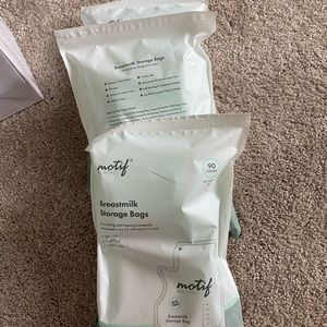 Breast milk storage bags
